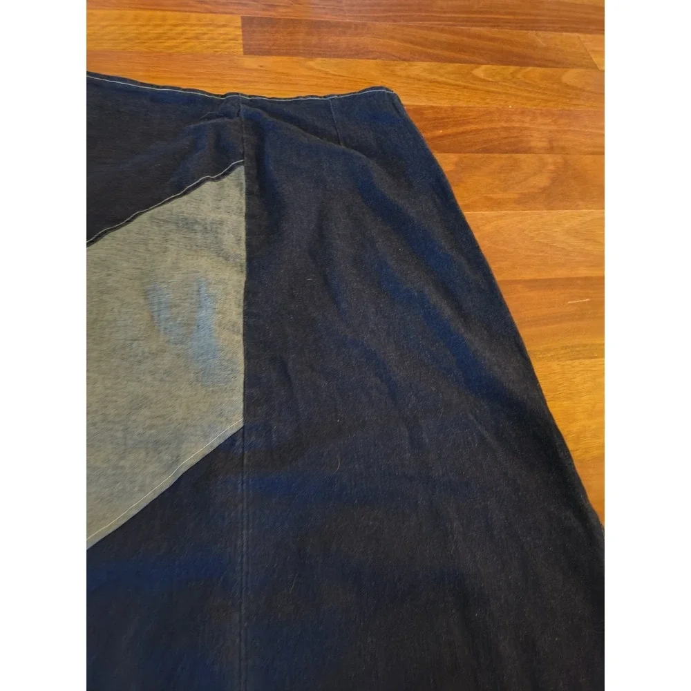 Rave Stretch Denim Patchwork Maxi Skirt XL - Picture 9 of 13